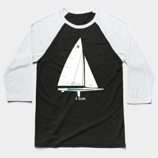 E Scow Sailboat Baseball T-Shirt